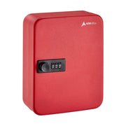 30-Key Steel Heavy-Duty Key Cabinet with Combination Lock, Red with 100 Key Tags
