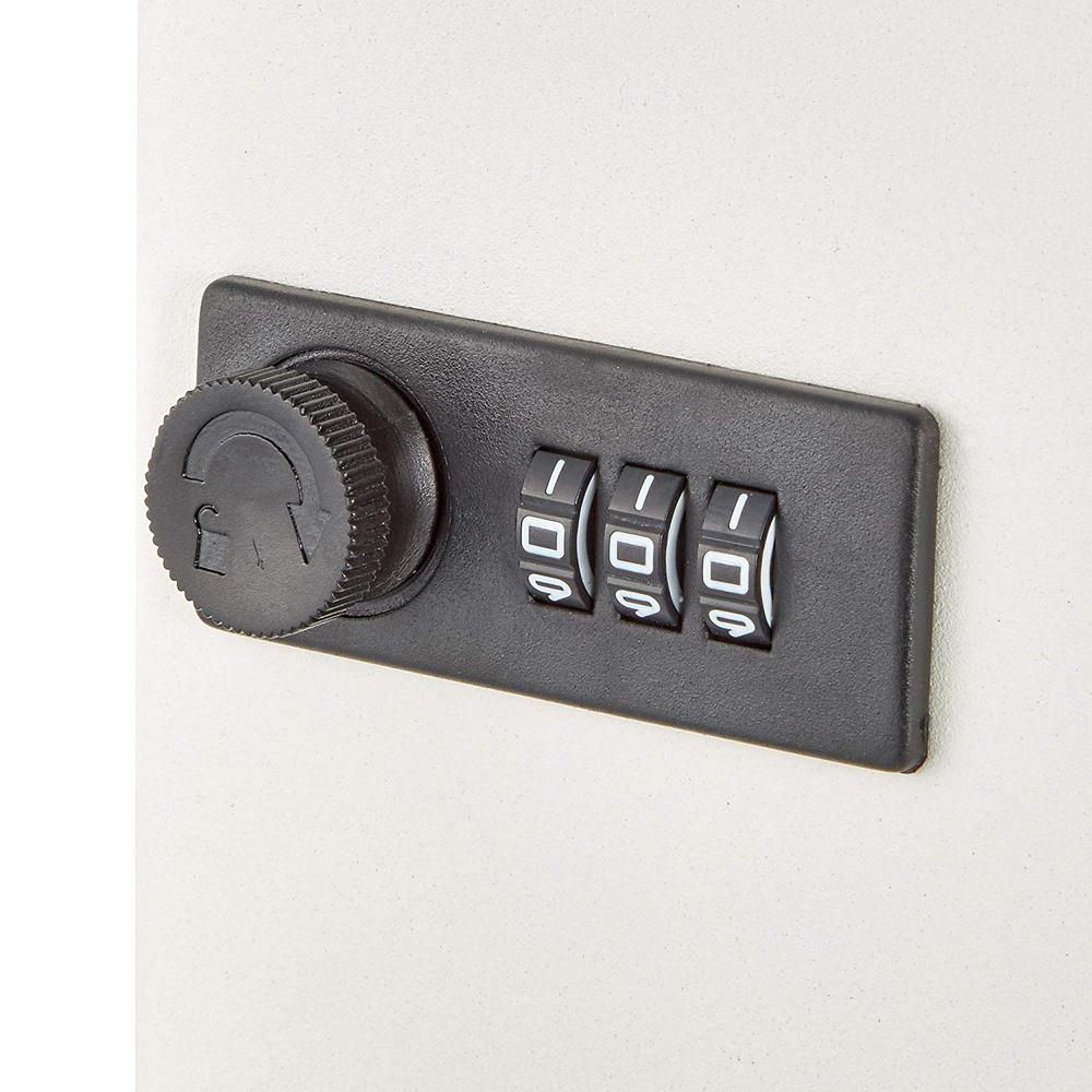 30-Key Steel Secure Key Cabinet with Combination Lock, White