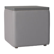 Pro Series Upholstered 18" x 18" Square Ottoman Table 18" Height - Gray/Cosmic Strandz