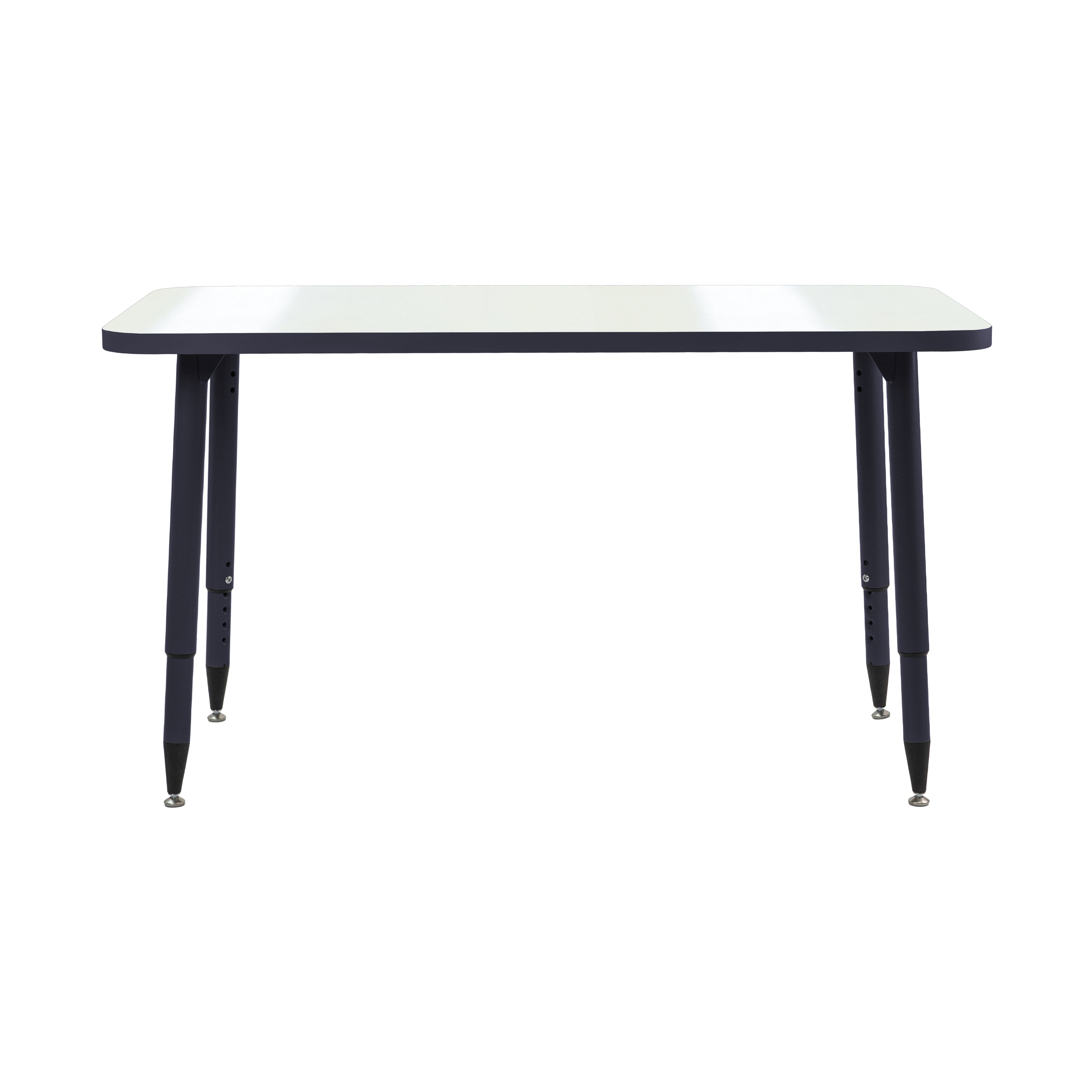 Adapte 24" x 48" Rectangle Dry-Erase Activity Table with Adjustable Tapered Legs - Whiteboard/Navy