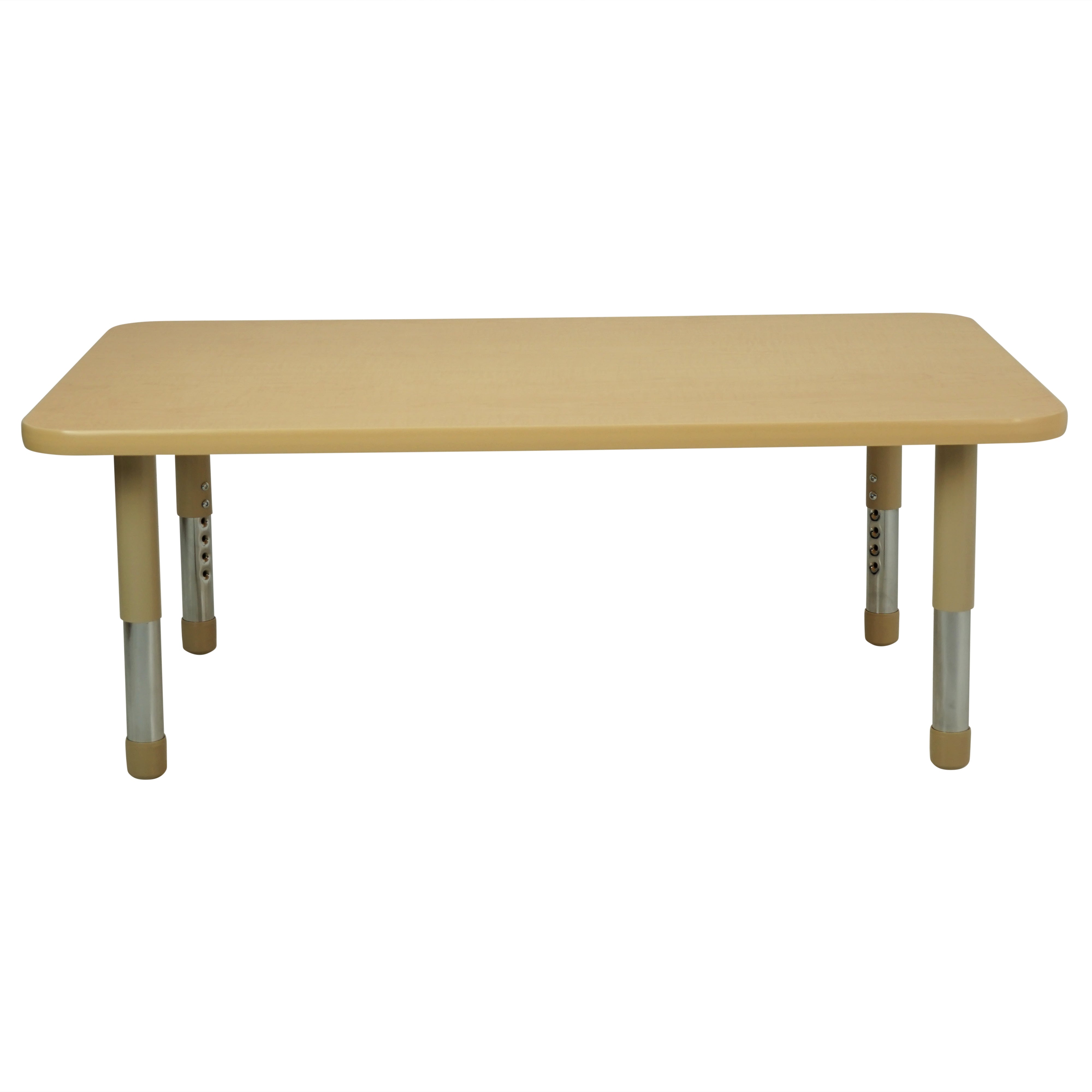 30" x 48" Rectangle T-Molding Activity Table with Adjustable Tiny Tot Legs - Maple/Sand