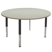 48" Round La Madera Activity Table with Adjustable Super Legs - Asian Sand/Black