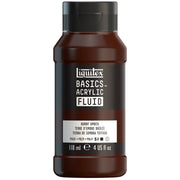 LQ BASICS Acrylic Fluid 118ml Bottle -  Burnt Umber