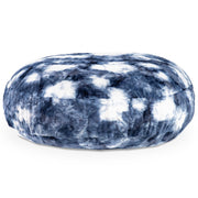 Jaxx Cocoon 4 Foot Bean Bag Chair - Faux Fur, Blue & White Print