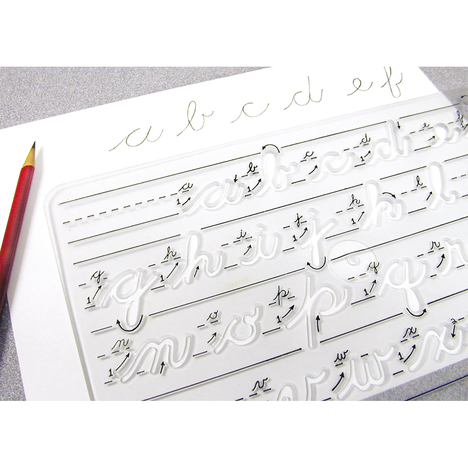 Handwriting Instruction Guide Template, Lowercase Cursive
