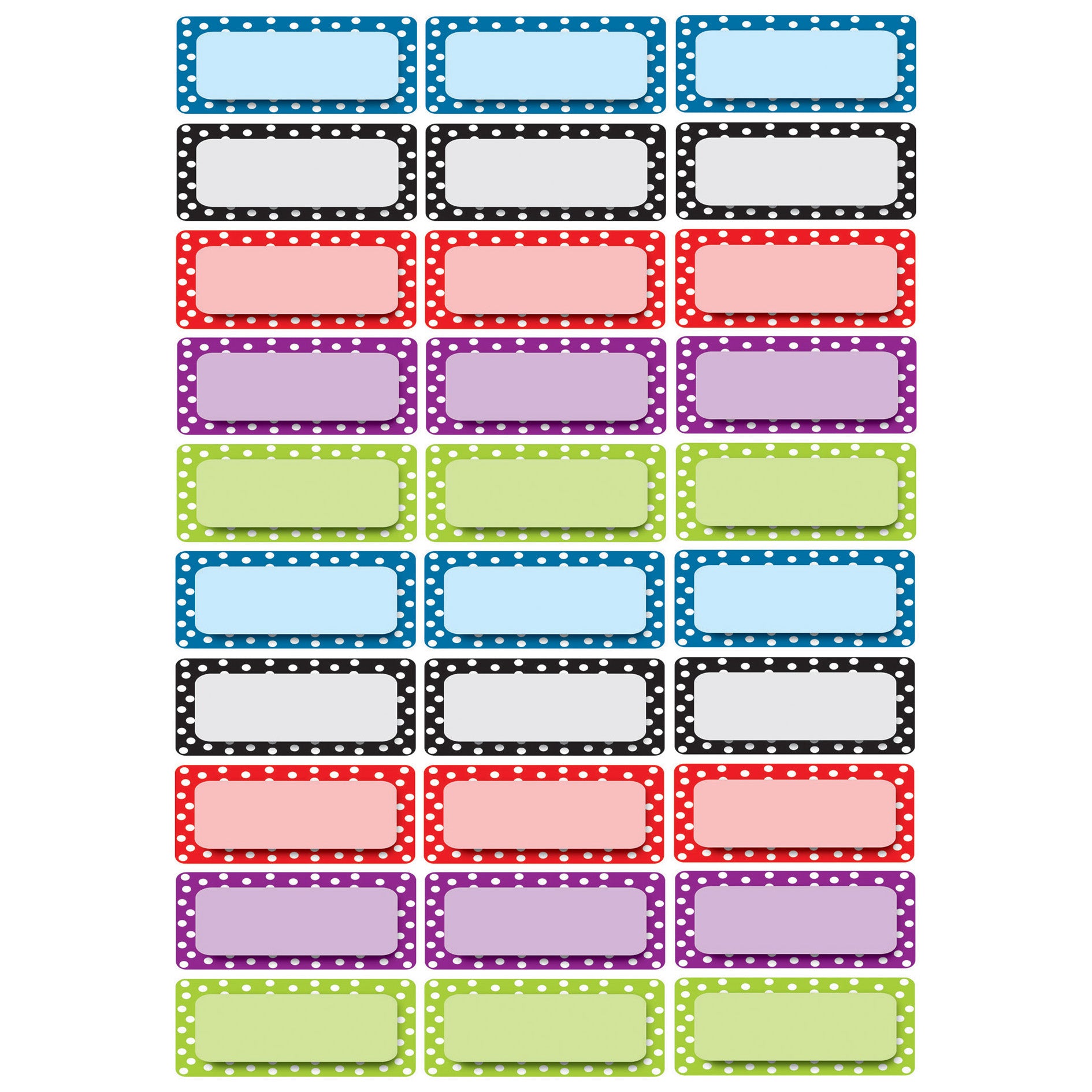 Die-Cut Magnetic Foam Color Dots Labels/Nameplates, Pack of 30