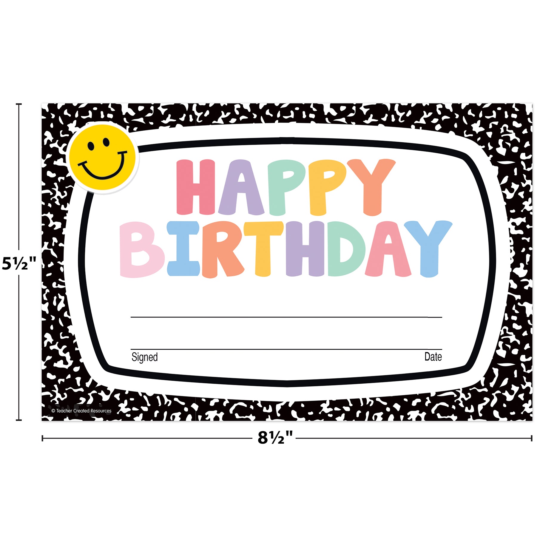 Cool for School Happy Birthday Awards, Pack of 30