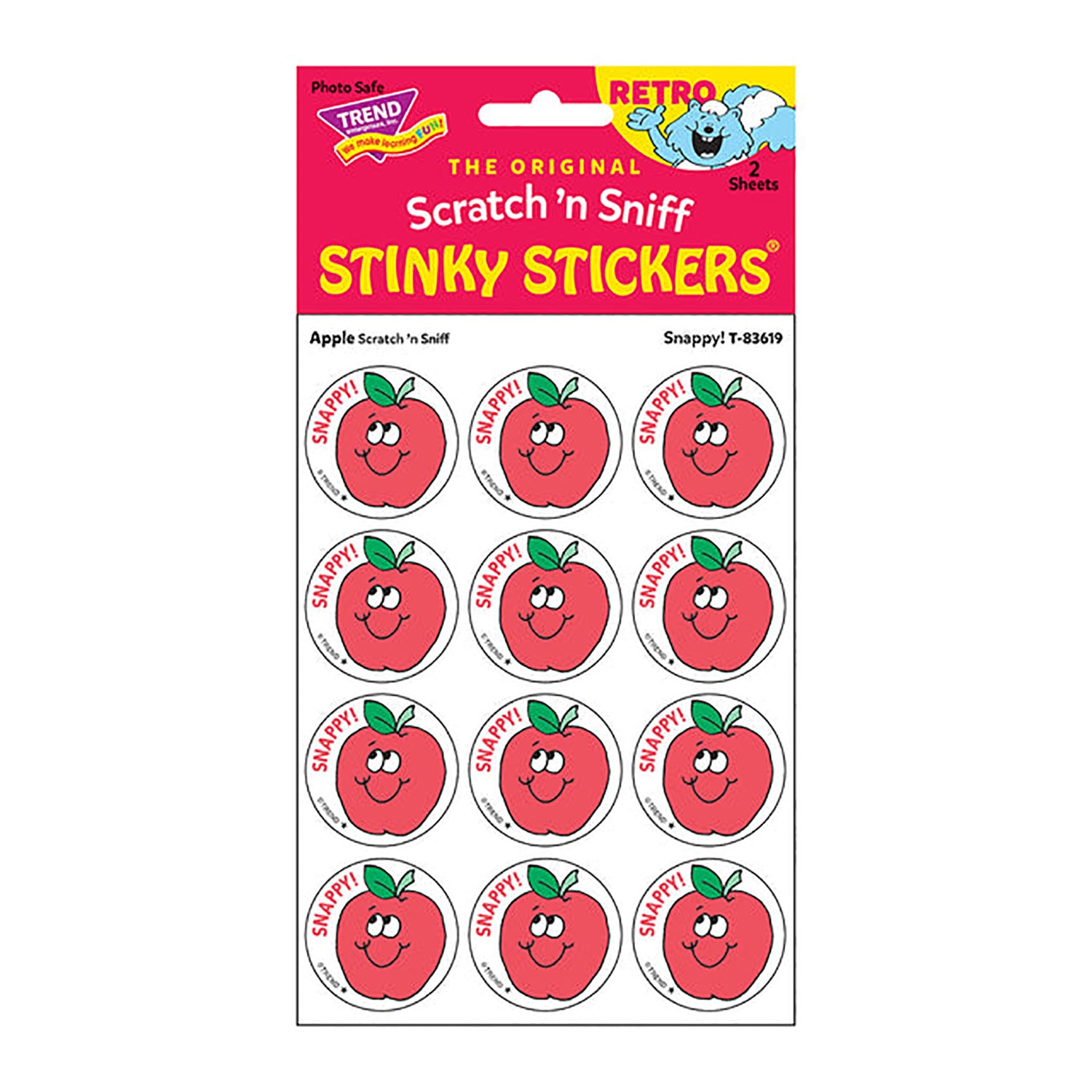 Snappy!/Apple Scented Stickers, Pack of 24