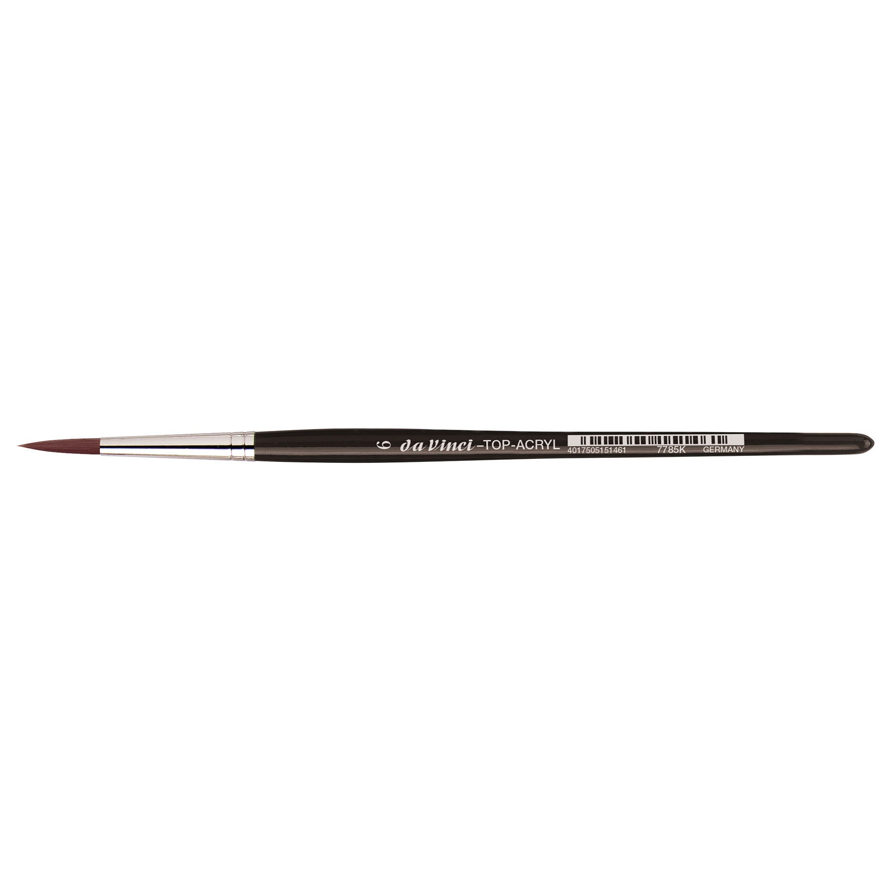 TOP-ACRYL Red-Brown Brush, Synthetic, Acrylic & Oil, Round, Series 7785K, Size 6