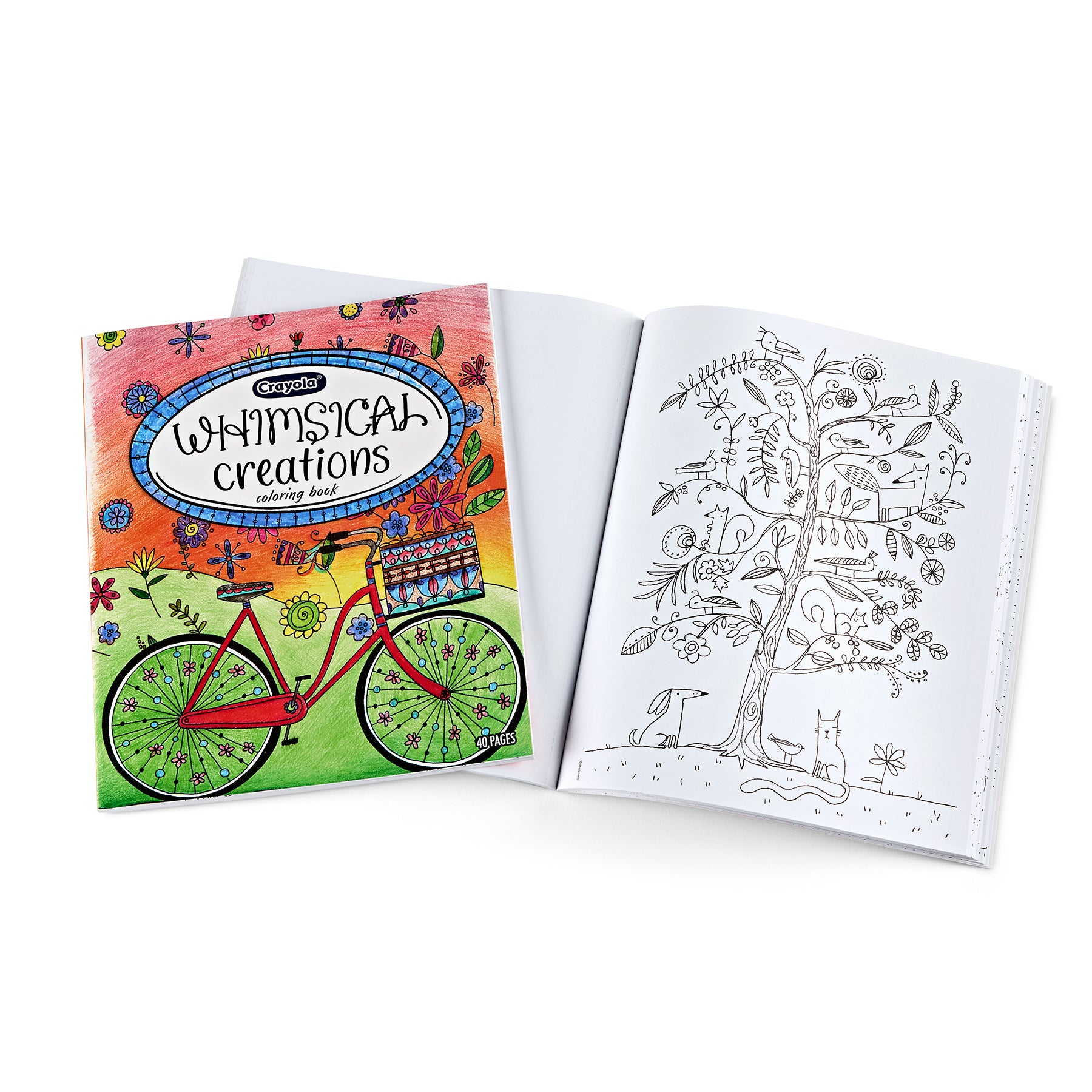 Whimsical Creations Coloring Book for Adults, Adult Coloring Pages, 40 Pages