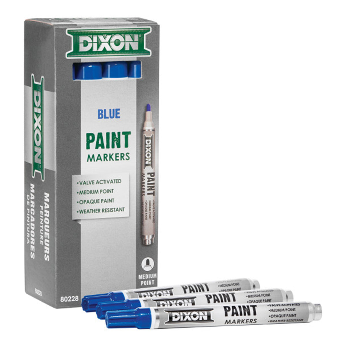 PAINT MARKERS MED TIP 12CT BLUE