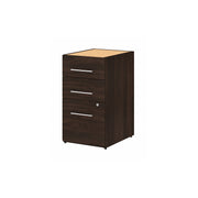 Bush Business Furniture Office 500 16W 3 Drawer File Cabinet in Black Walnut - Assembled - 15.75" Width x 20.35" Depth x 28.84" Height