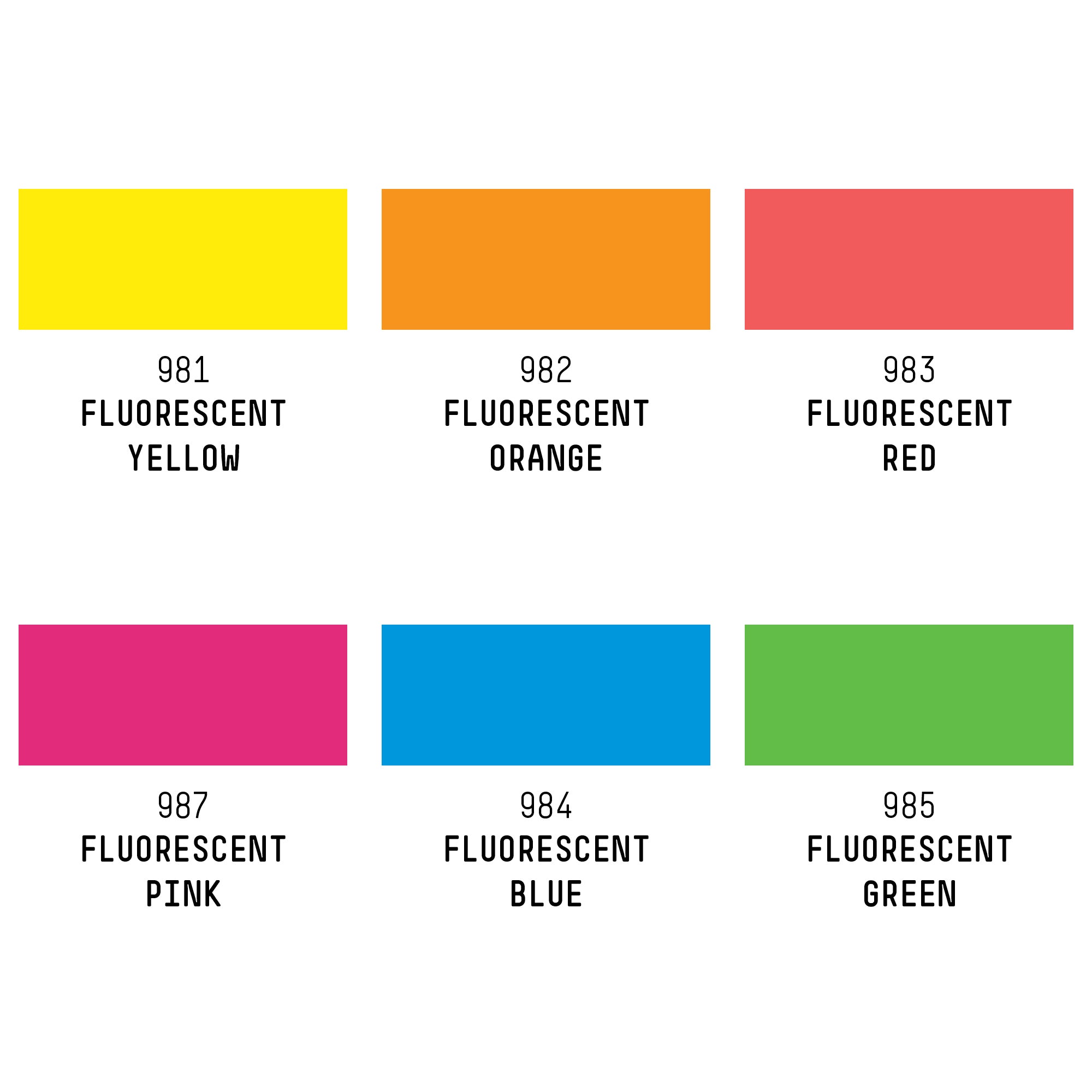 Heavy Body Color - Fluorescent 6 x 59ml Set