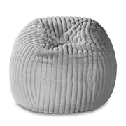 Jaxx 5 Foot Saxx Bean Bag Chair for Adults - Luxe Faux Fur, Mondo Grey