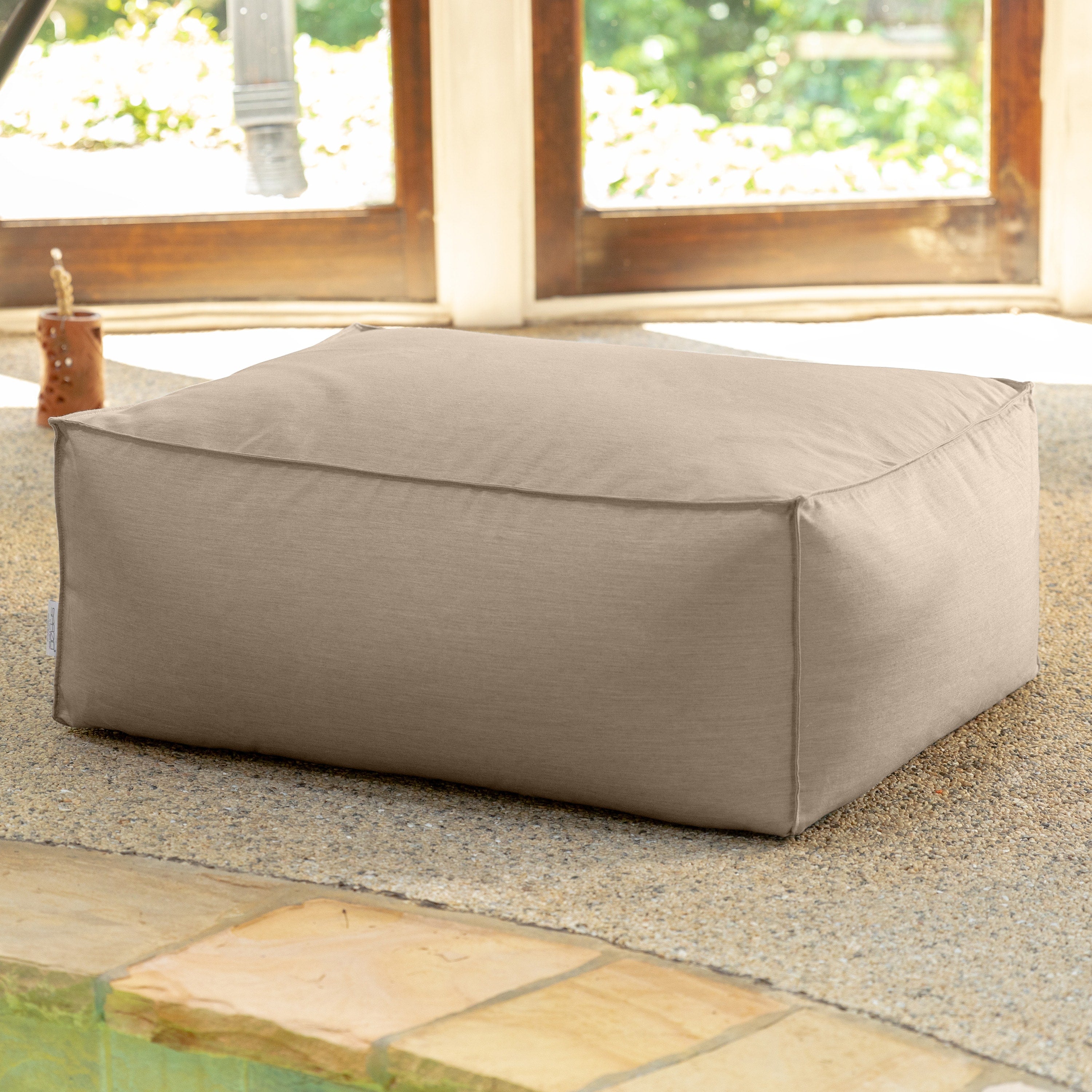 Baya Outdoor Ottoman - Sunbrella, Ash