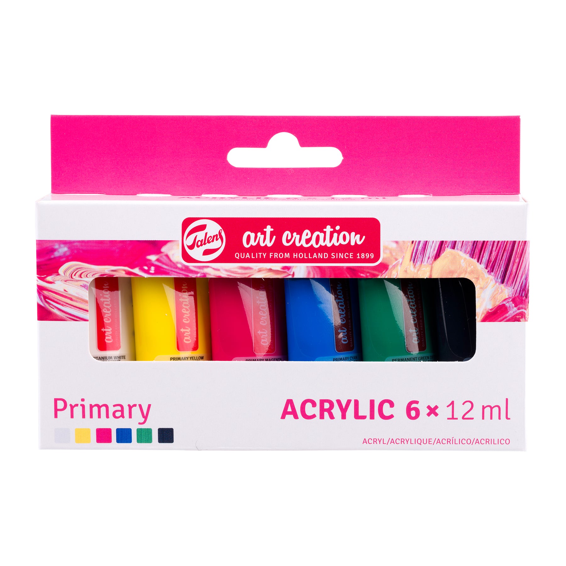 Acrylic Set, 6 x 12mL, Metallic