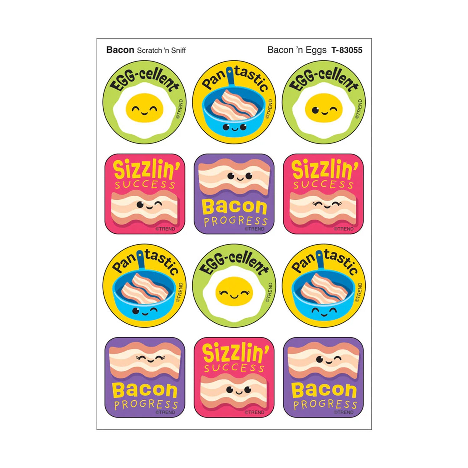 Bacon 'n Eggs, Bacon Scent Scratch 'n Sniff Stinky Stickers®, Pack of 48