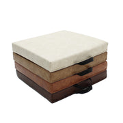 Rustic 15" Square Floor Cushions, 4-Piece - Distressed Assorted