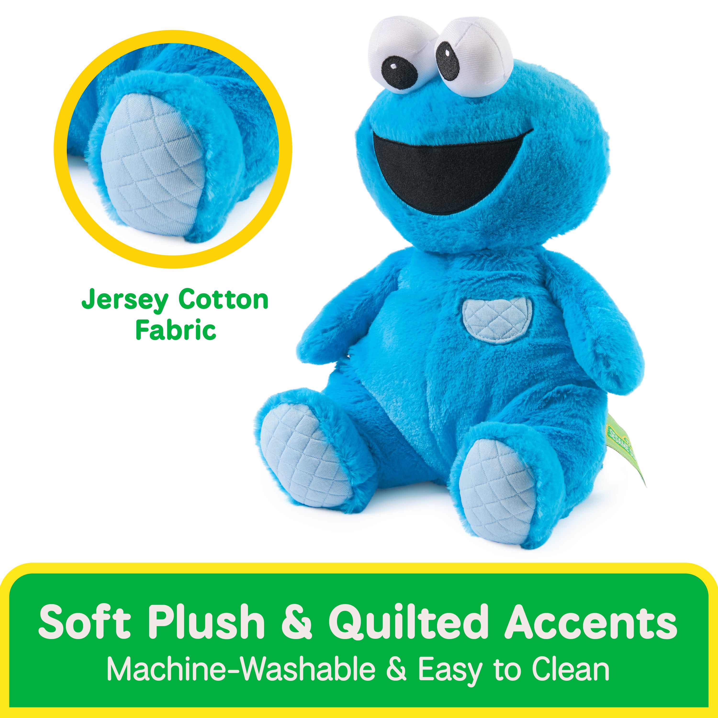 GUND Sesame Street Official Oh So Snuggly Cookie Monster Plush, Plush Muppet, Sensory Toy, Stuffed Animals for Babies and Infants, Red, 12.5”