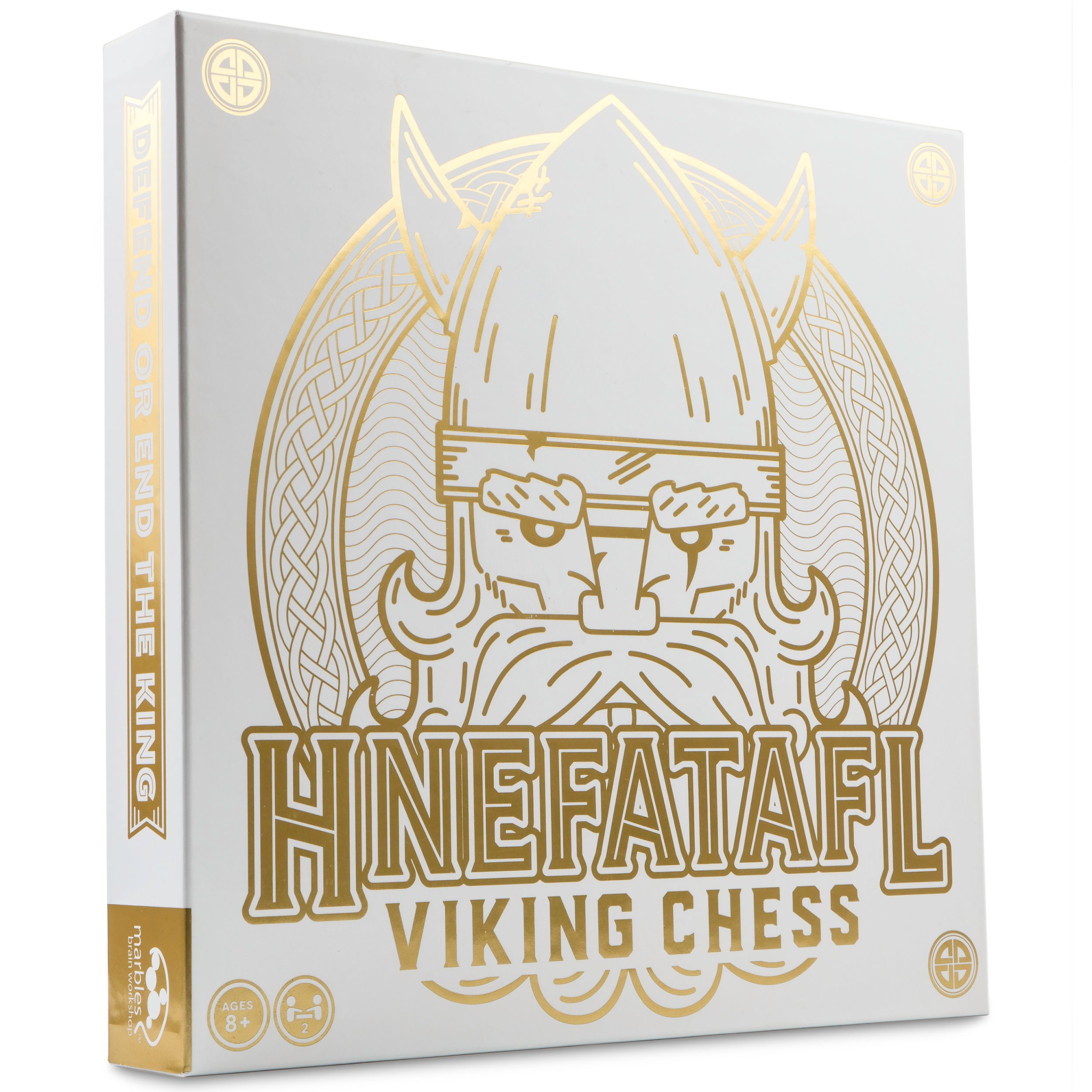 Hnefatafl, Two Player Strategy Game with Wooden Game Board, for Kids and Adults