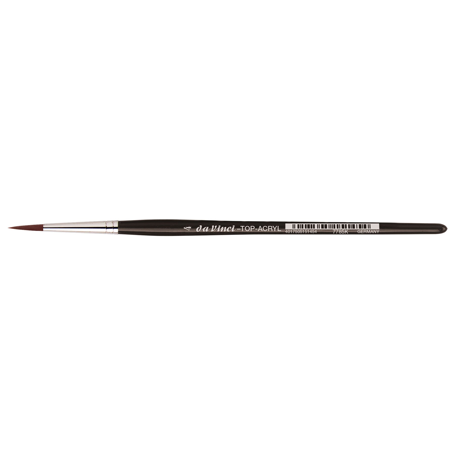 TOP-ACRYL Red-Brown Brush, Synthetic, Acrylic & Oil, Round, Series 7785K, Size 4