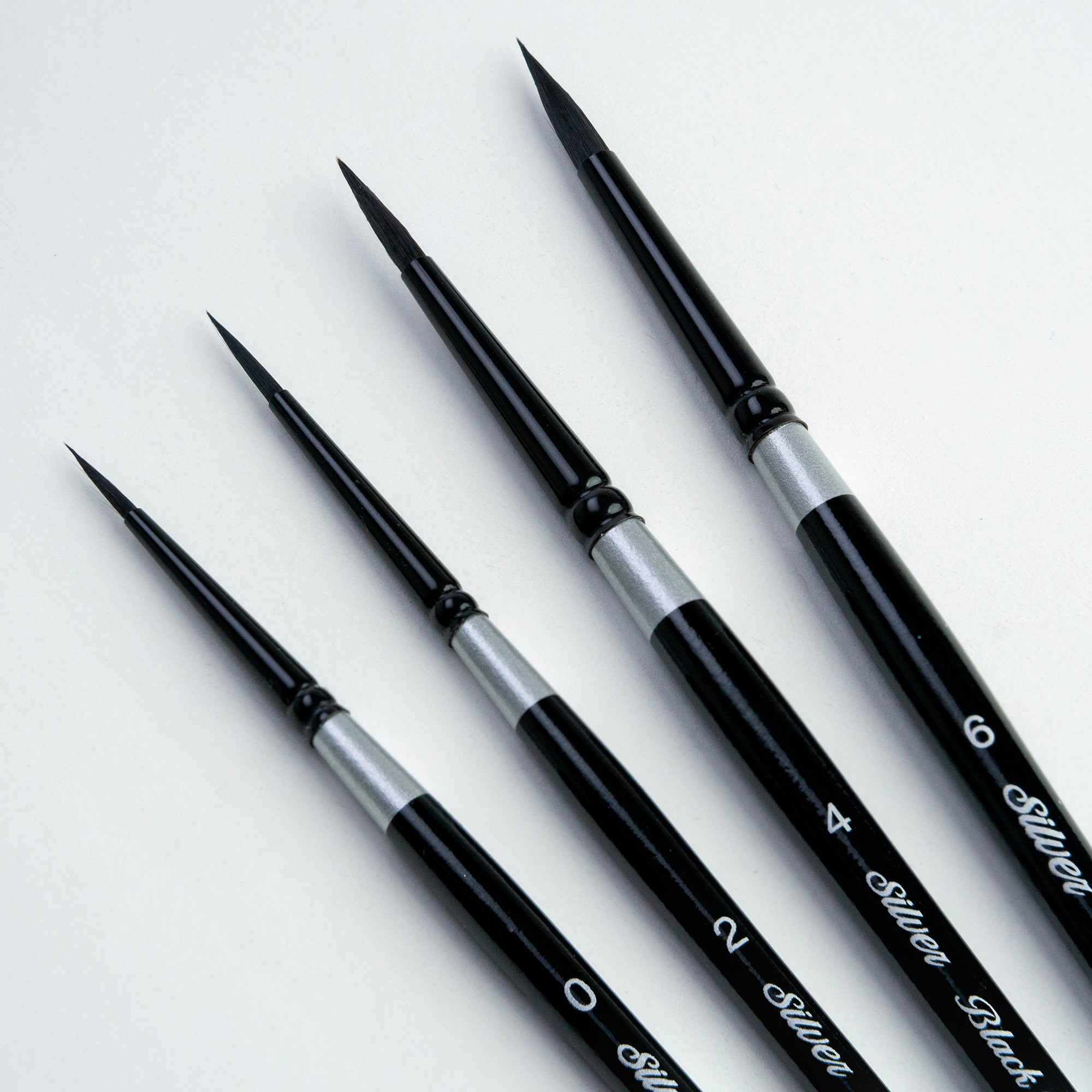 Black Velvet Small Round Brushes, Set of 4