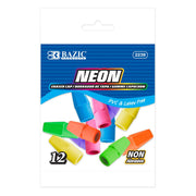 NEON ERASER CAP 12/PACK