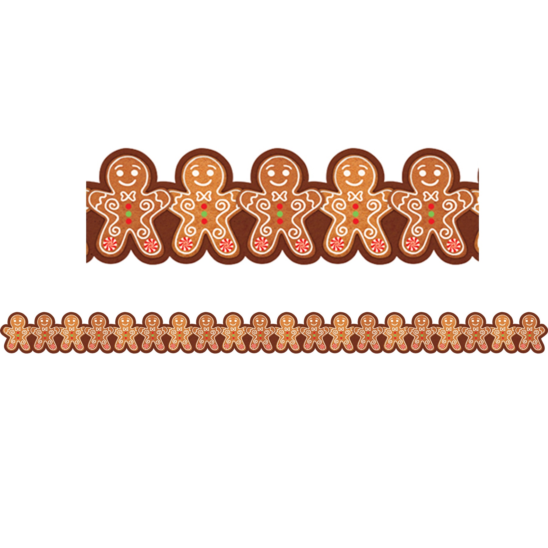 Gingerbread Cookies Die-Cut Border Trim, 35 Feet