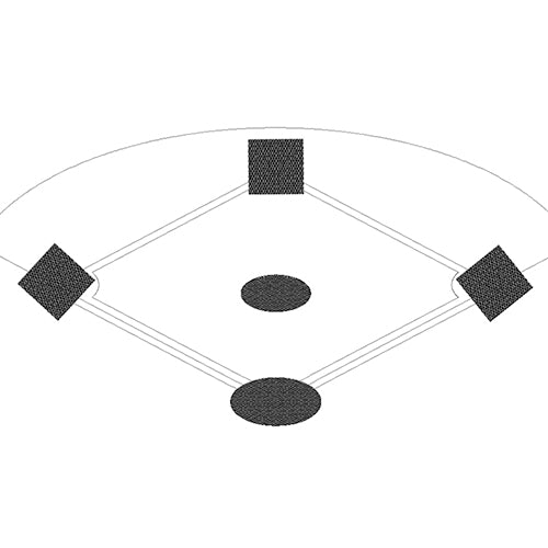 Baseball Tarp with Ground Stakes (20 ft. Round - 6 oz. Polyethylene) (Pitcher 's Mound) (White or Silver - Reversible)