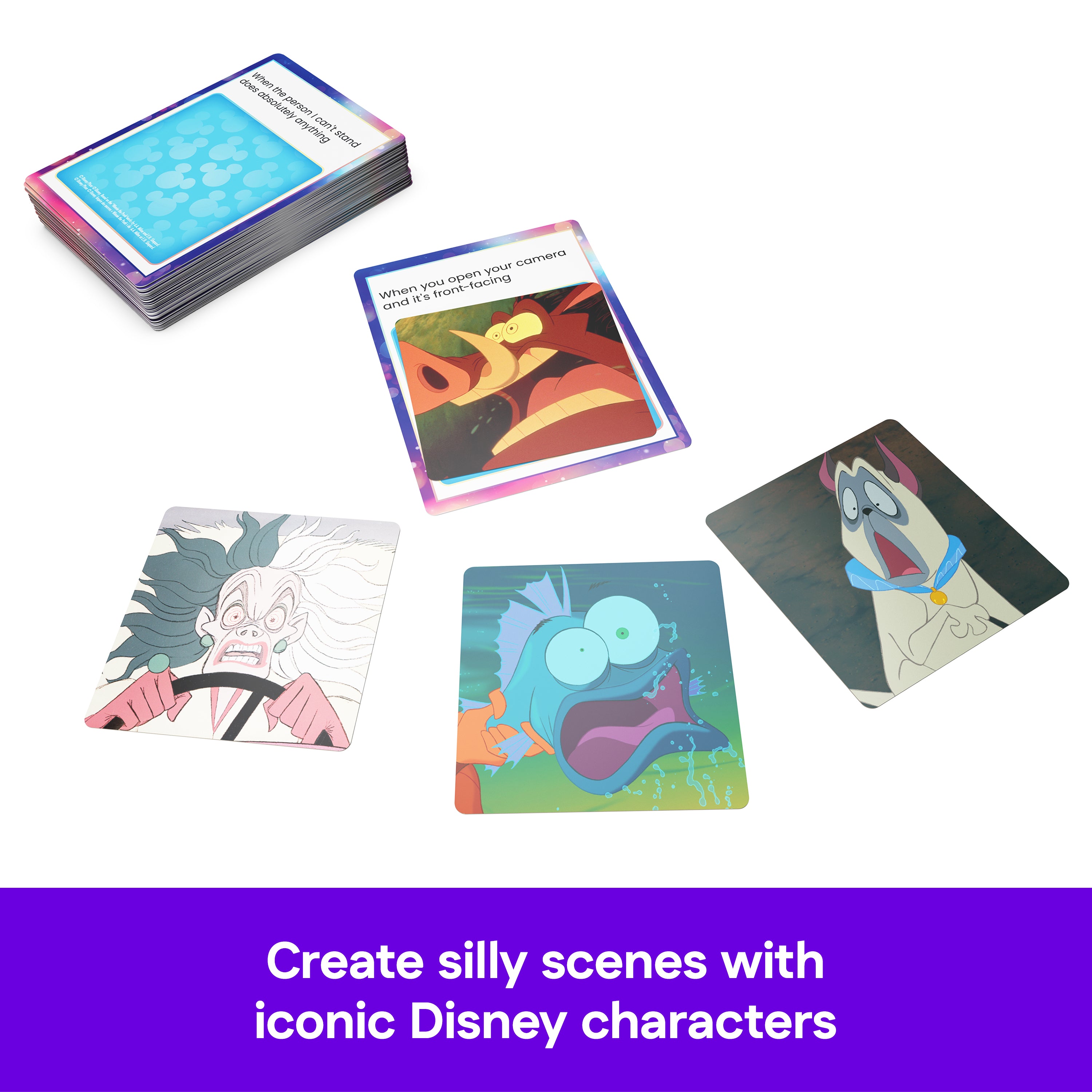 Spin Master Games, Disney Meme the Game, Disney Card Game for Hilarious Family Fun, Funny Caption Contest with Classic & Modern Characters, for Kids & Family, 3-6 Players, for Ages 8 & Up