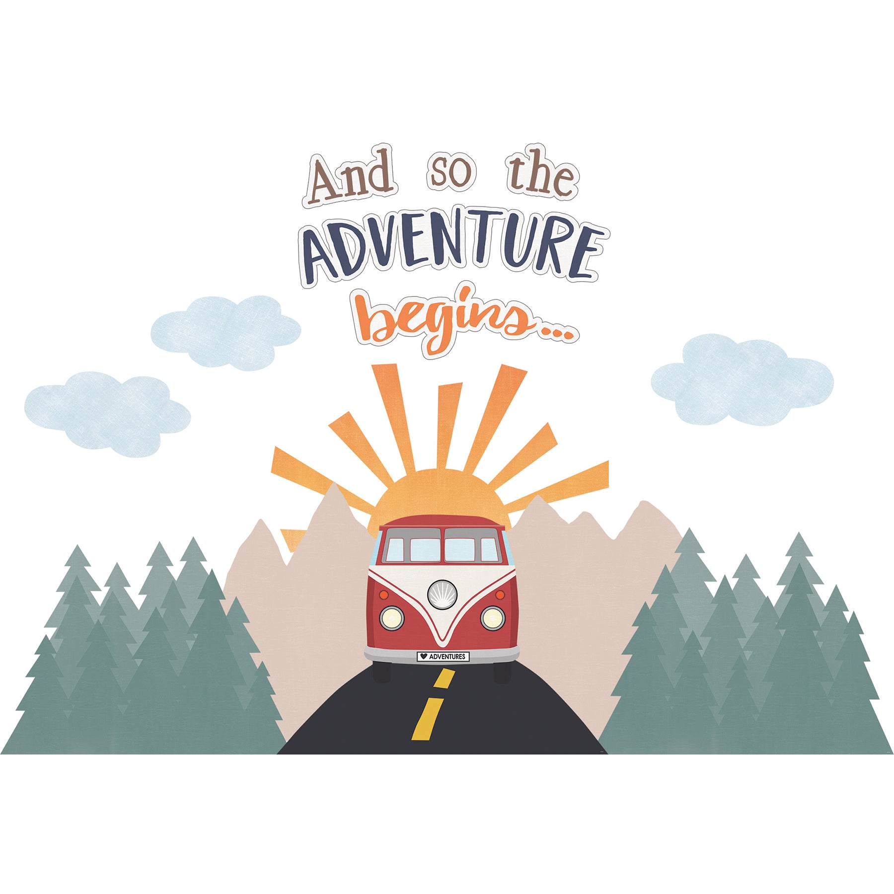 Moving Mountains Road Trip The Adventure Begins Bulletin Board Set, 15 Pieces