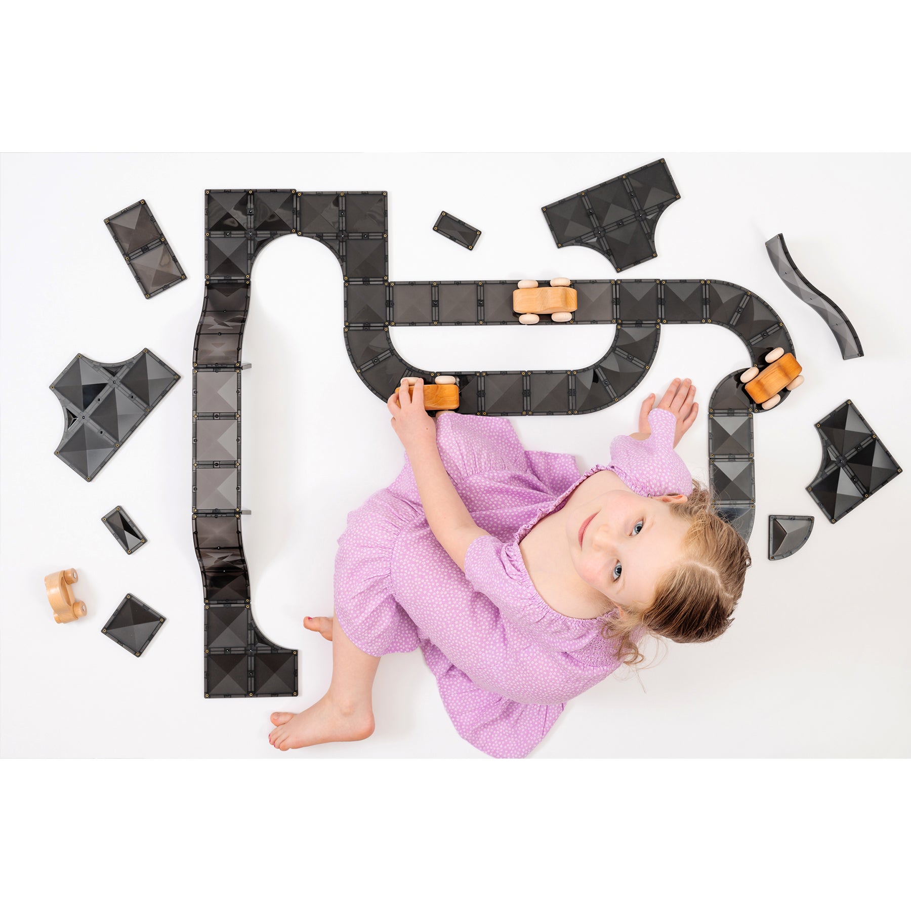 Magnetic Tiles Creative Roads Pack, 48 Pieces