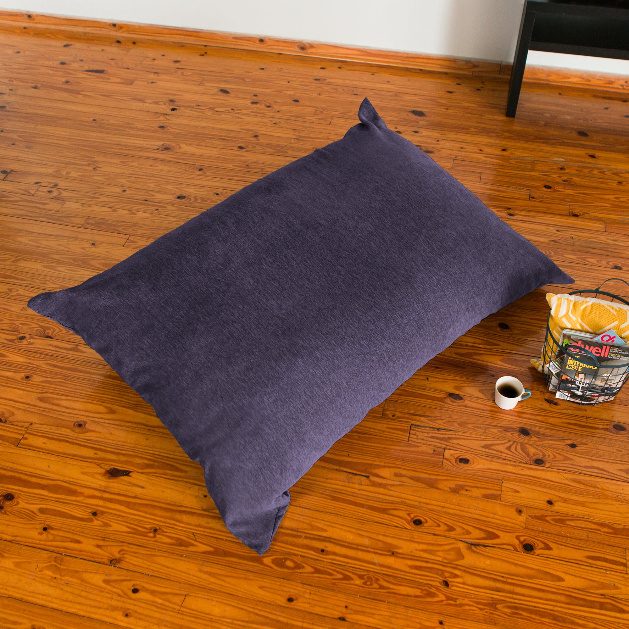 Jaxx 5.5 ft Pillow Saxx Foam Bean Bag Pillow, Premium Chenille Cover, Plum