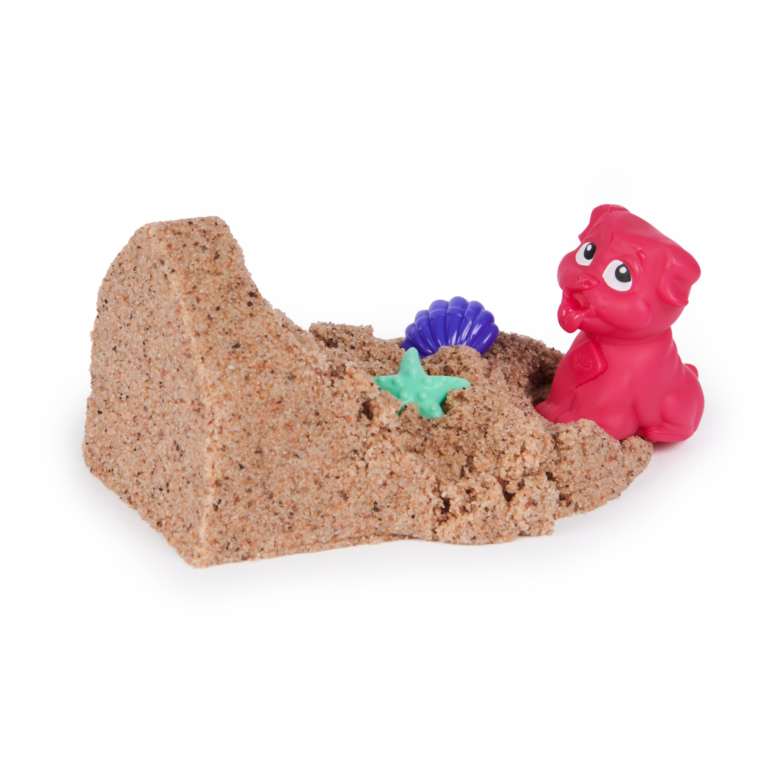 Kinetic Sand, Doggie Dig with Surprise Multipurpose Dog Tool, 6oz Beach Sand and Play Sand Storage Styles May Vary, Sensory Toys for Kids
