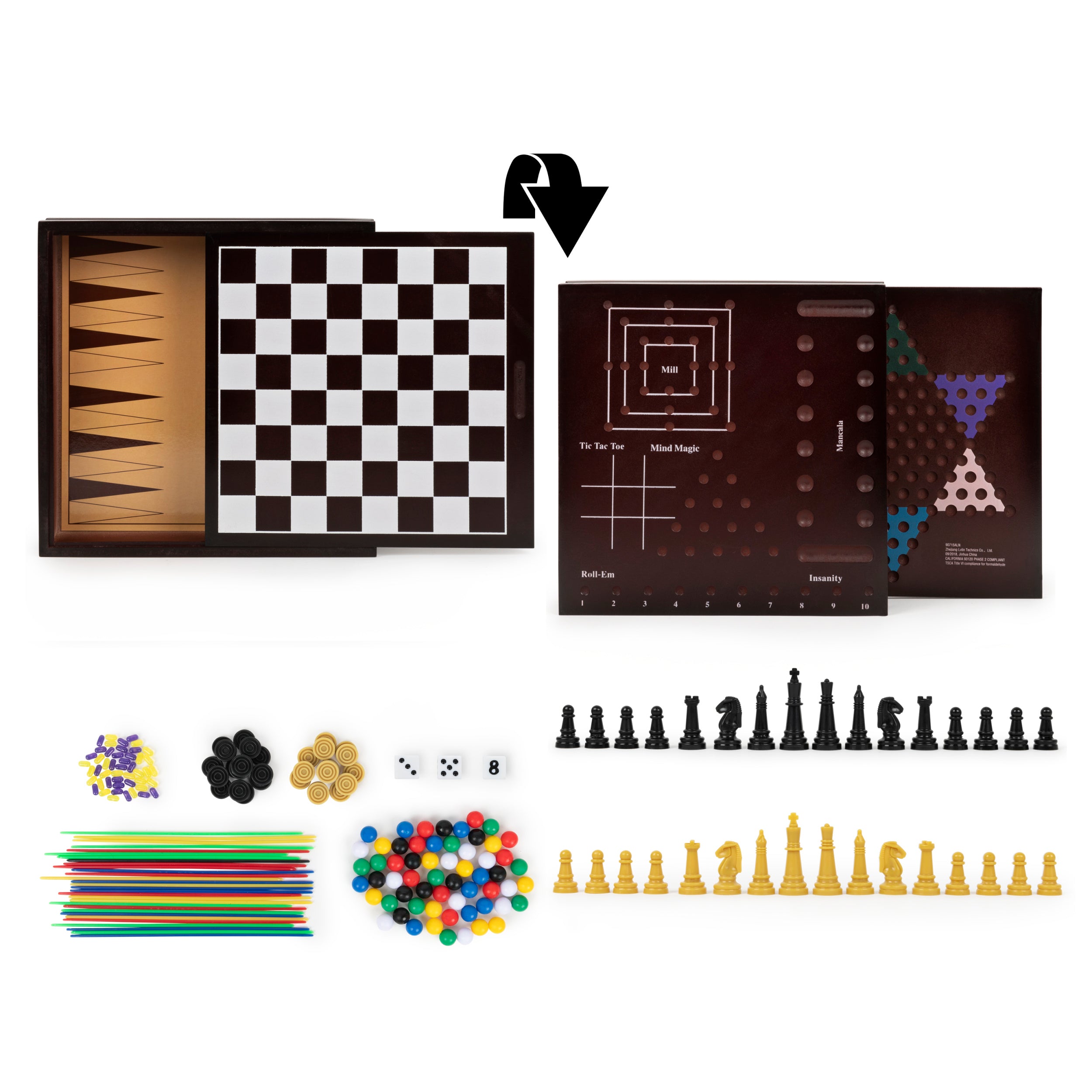 Spin Master Games, Cardinal Classics, Family 10 Classic Games Set, for Families and Kids Ages 8+