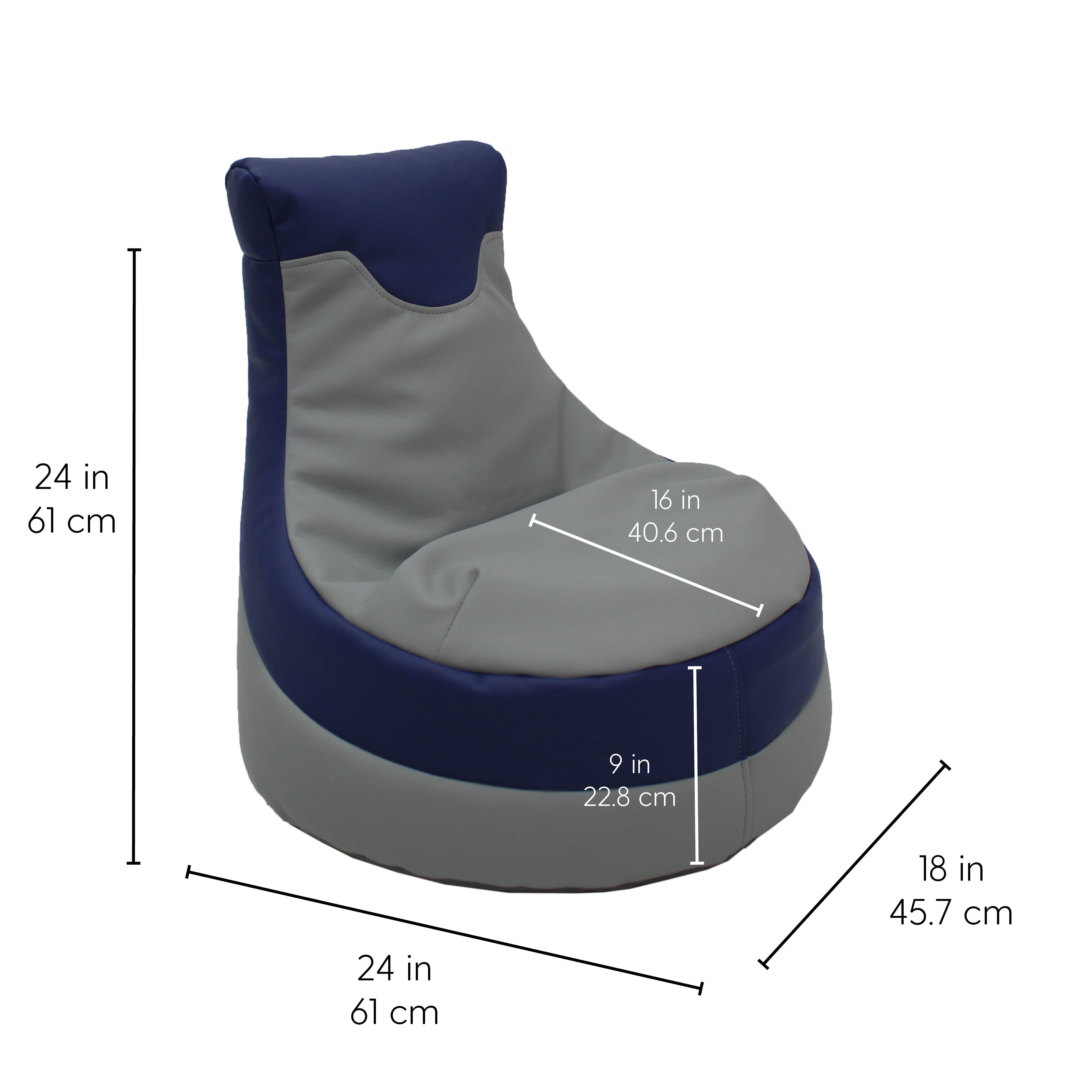 SoftScape Little Gamer Bean Bag - Gray/Navy