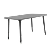 Adapte 30" x 48" Rectangle Thermofused Activity Table with Adjustable Tapered Legs - North Sea/North Sea