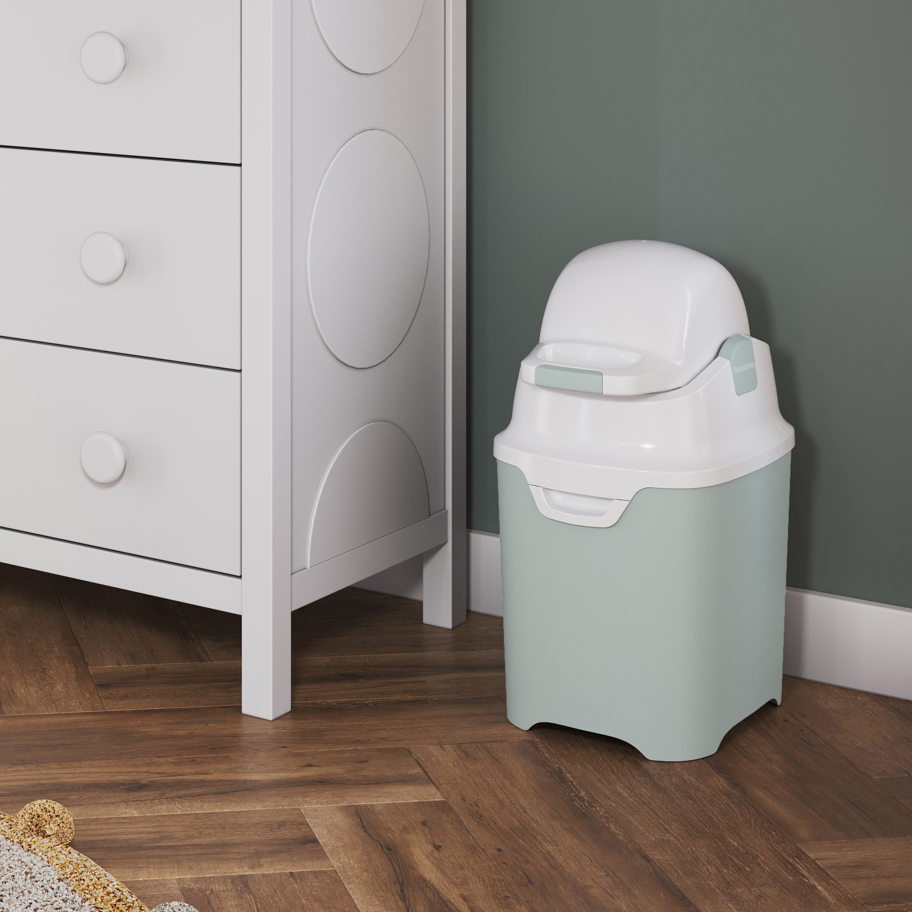 Mini Diaper Pail, Green