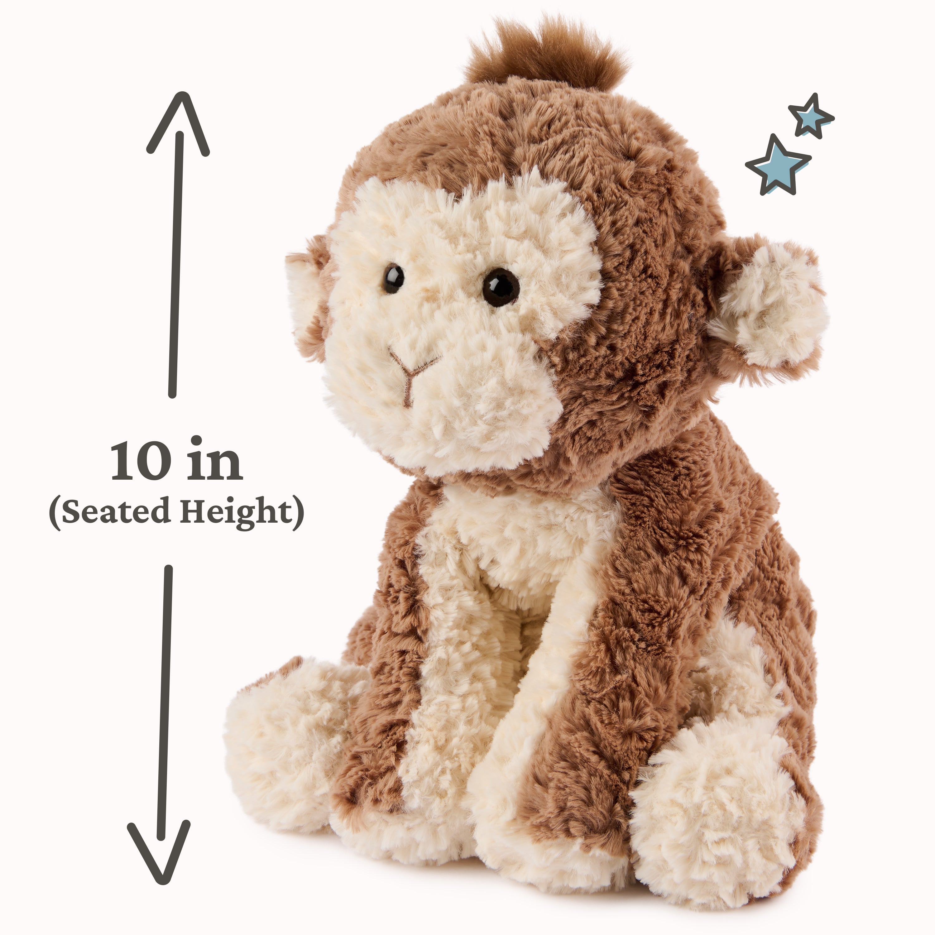 GUND Cozys Collection Monkey Plush, Monkey Stuffed Animal for Ages 1 and Up, Brown, 10”