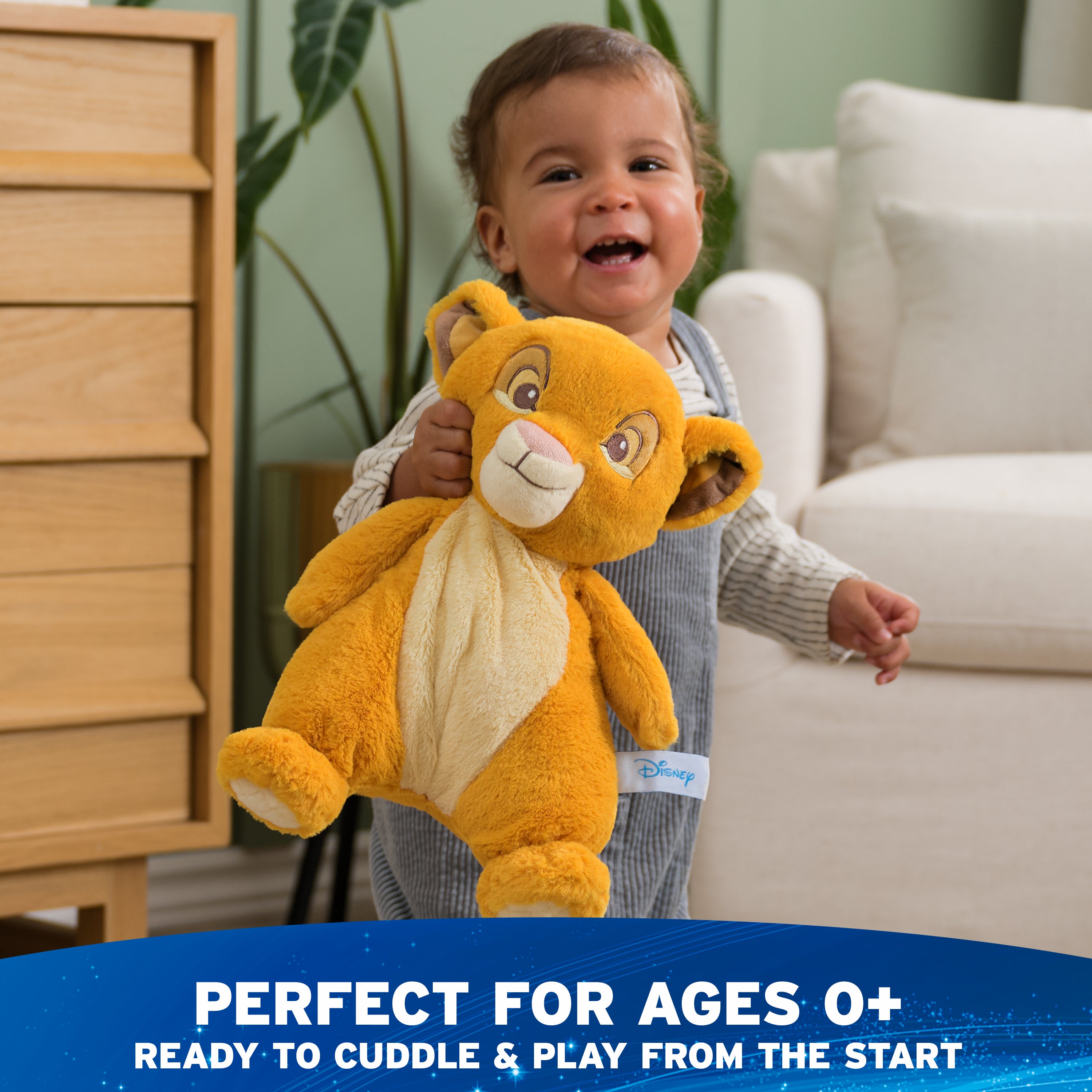 GUND Disney Official Simba Oh So Snuggly Plush, The Lion King, Lion Stuffed Animal for Babies and Infants, Yellow, 12.5”