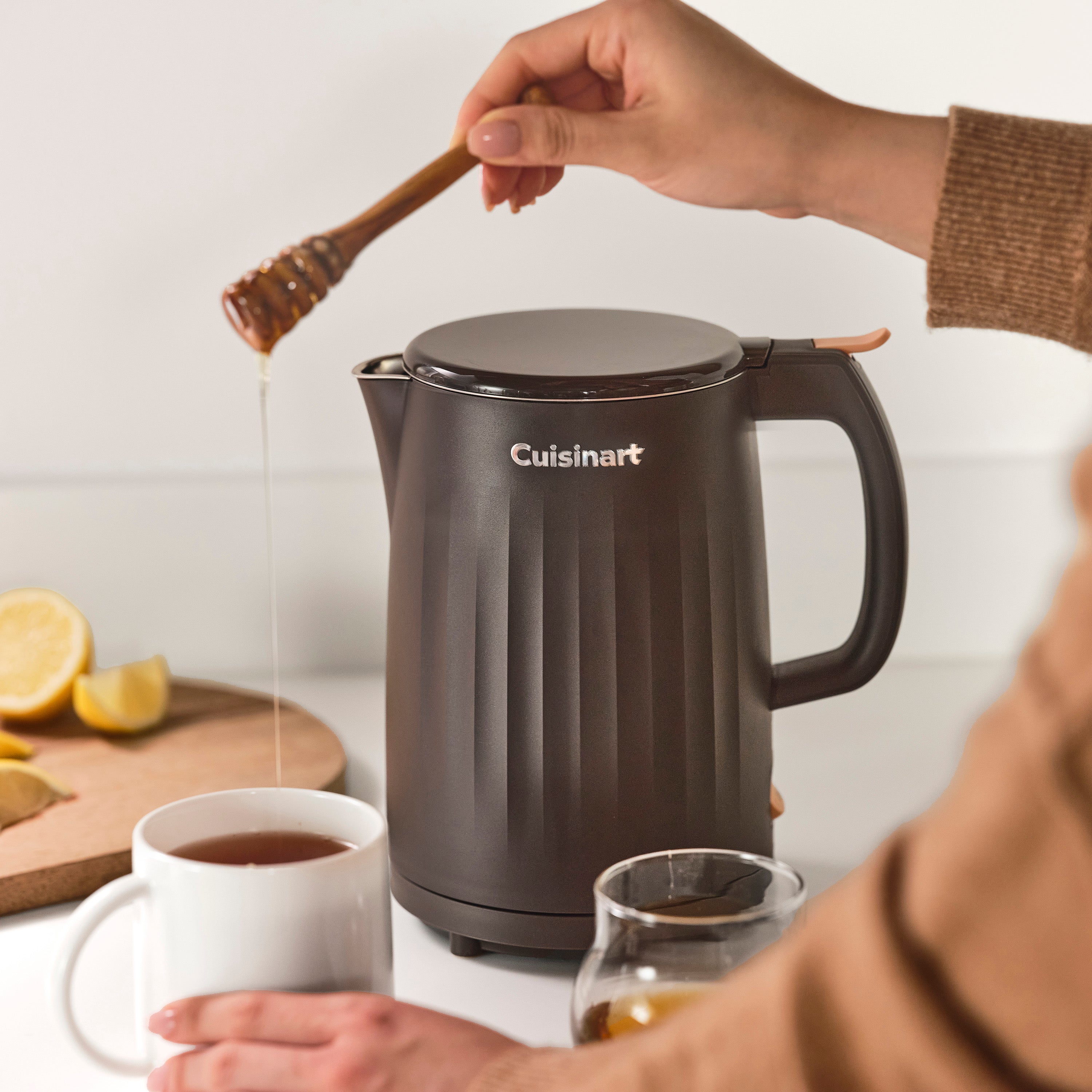 Soho™ 1-Liter Double-Wall Electric Kettle - Warm Black