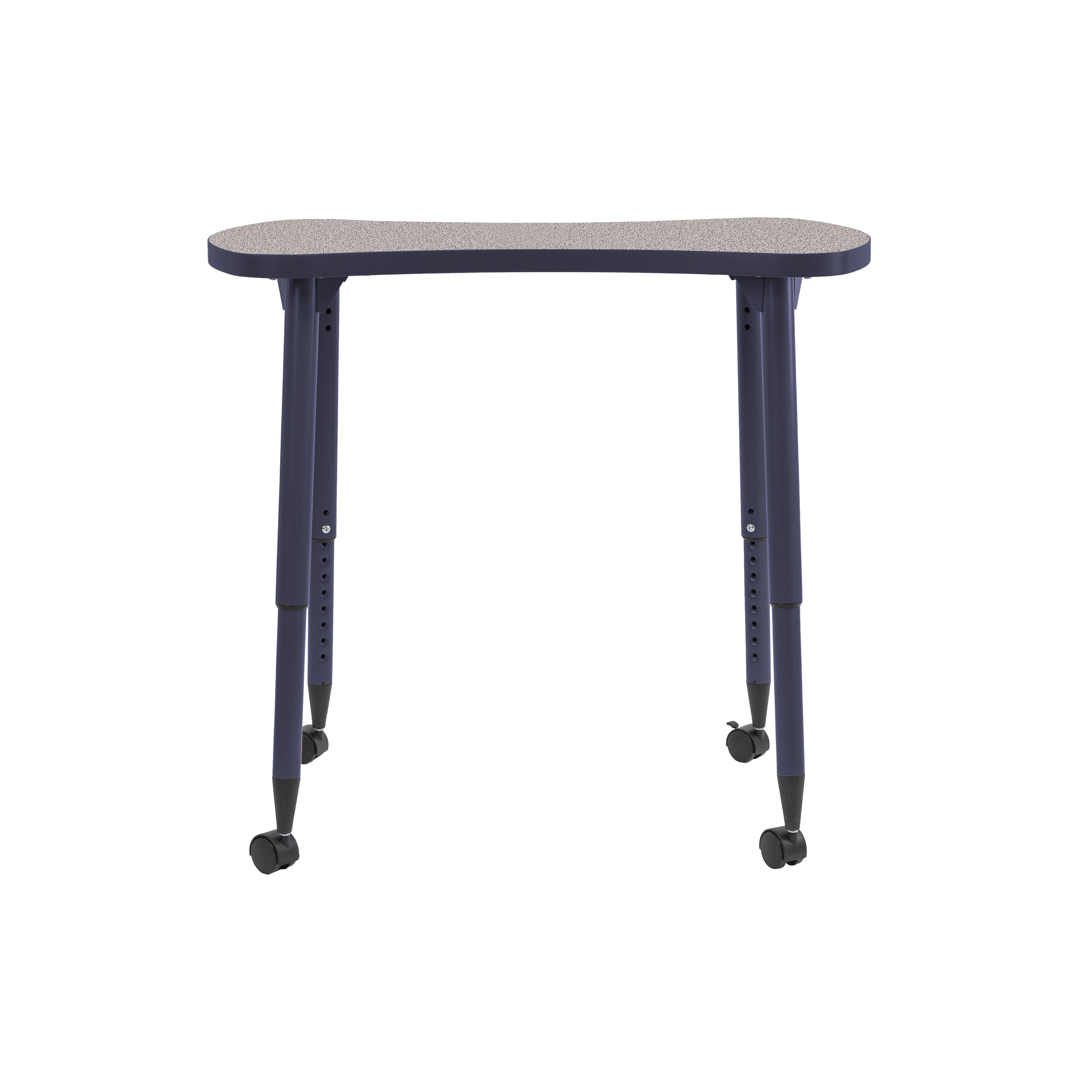 Adapte 25" x 37" Bowtie Thermofused Activity Table with Adjustable Tapered Legs - Gray/Navy