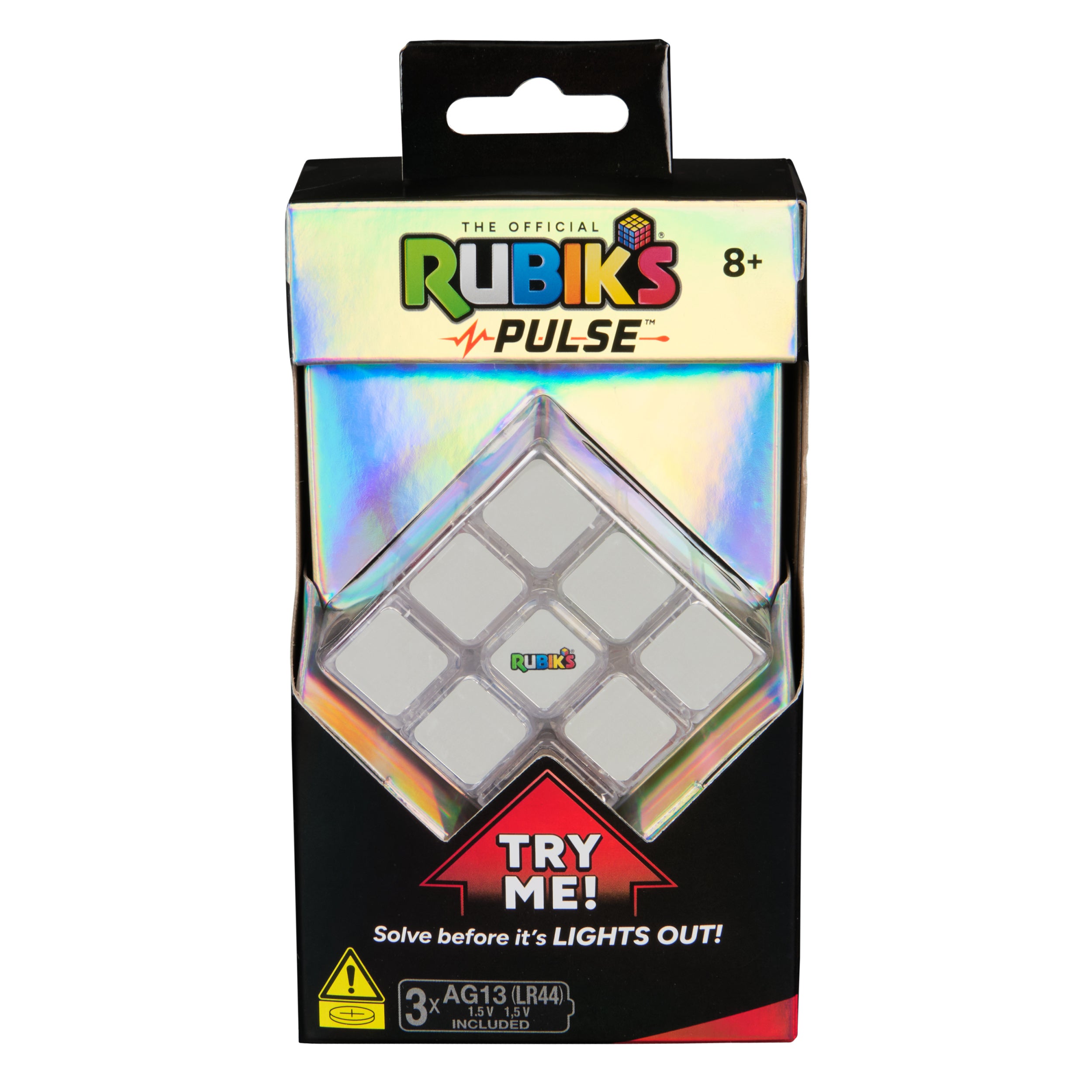 Rubik’s Cube, Pulse Cube, Light-Up Brain Teaser Puzzle for Speed Cubers, Solve the Puzzle Before the Lights Turn Off, Problem-Solving Brain Teaser & Fidget Toy for Adults, Teens, Kids Ages 8 & Up