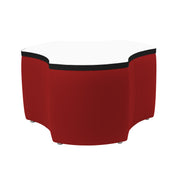 Pro Series Upholstered Cog Dry-Erase Ottoman Table 18" Height - Crimson/Whiteboard