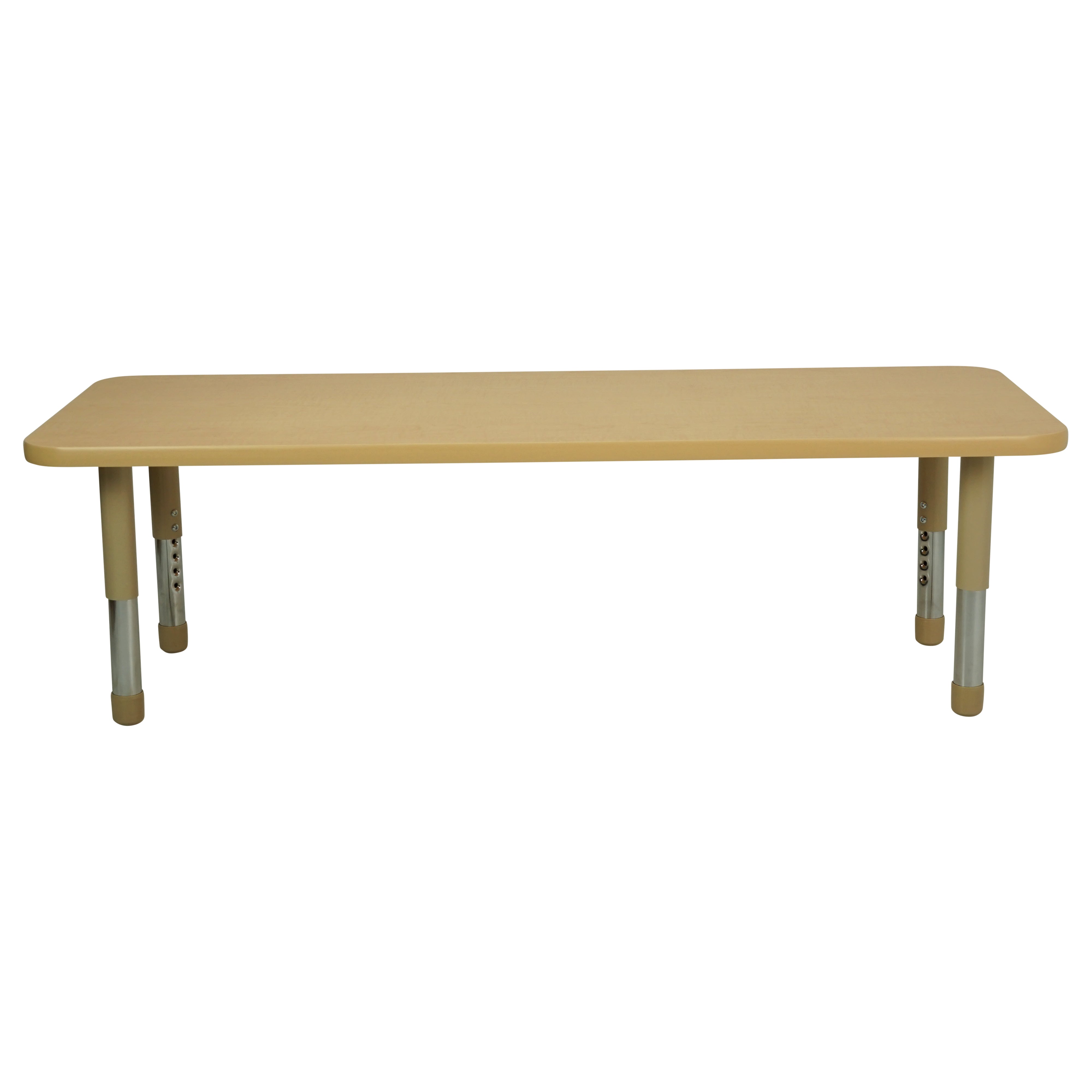 24" x 60" Rectangle T-Molding Activity Table with Adjustable Tiny Tot Legs - Maple/Sand