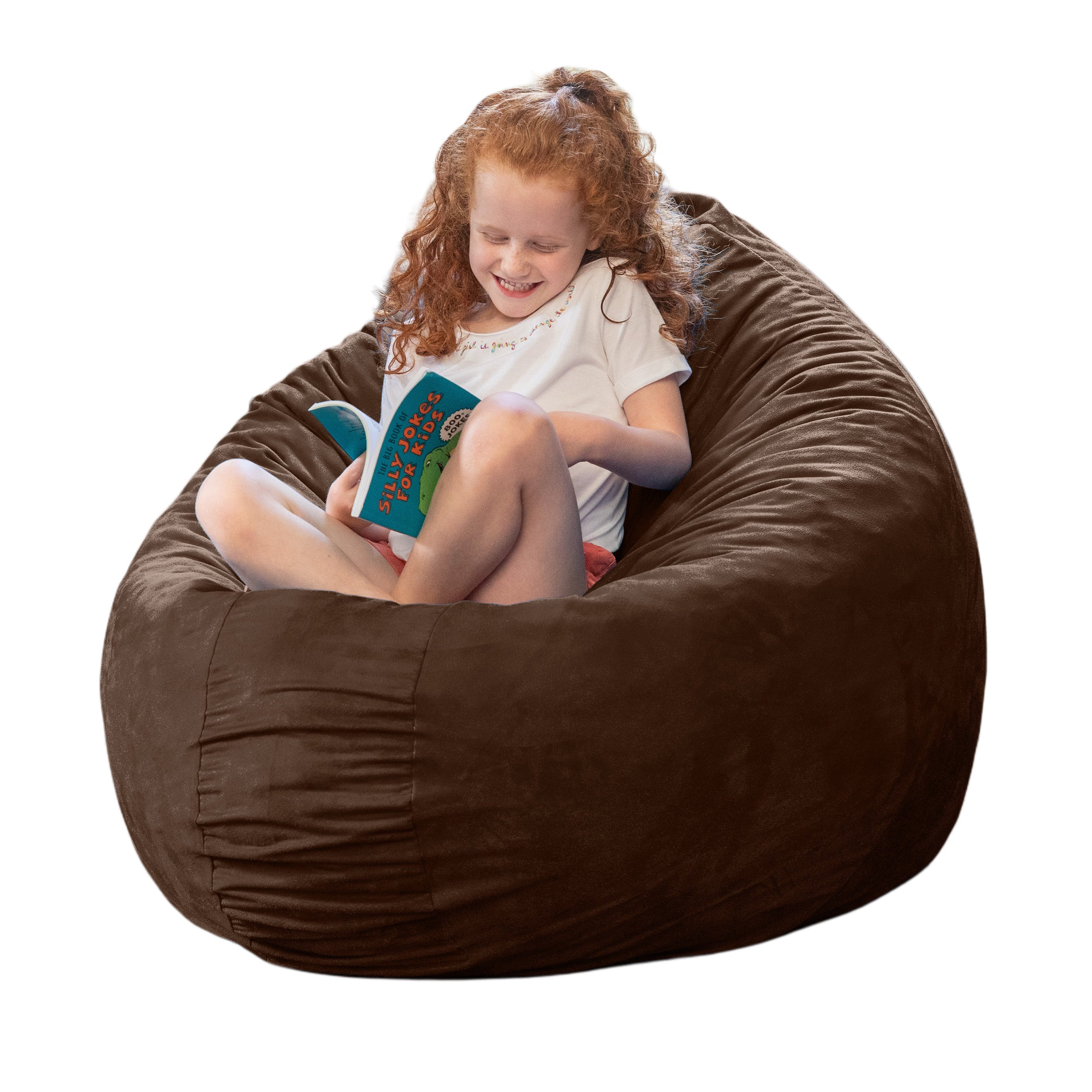 Jaxx Cocoon 4 Foot Bean Bag Chair and Crash Pad, Chocolate
