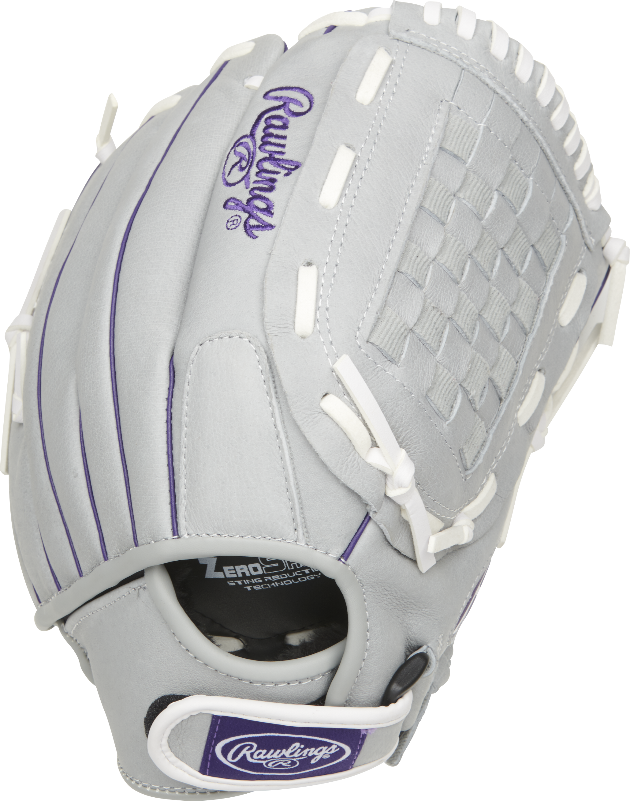 Rawlings Sure Catch Youth Series 12.5-Inch Softball Glove - Right Hand Thrower - Gray/Purple