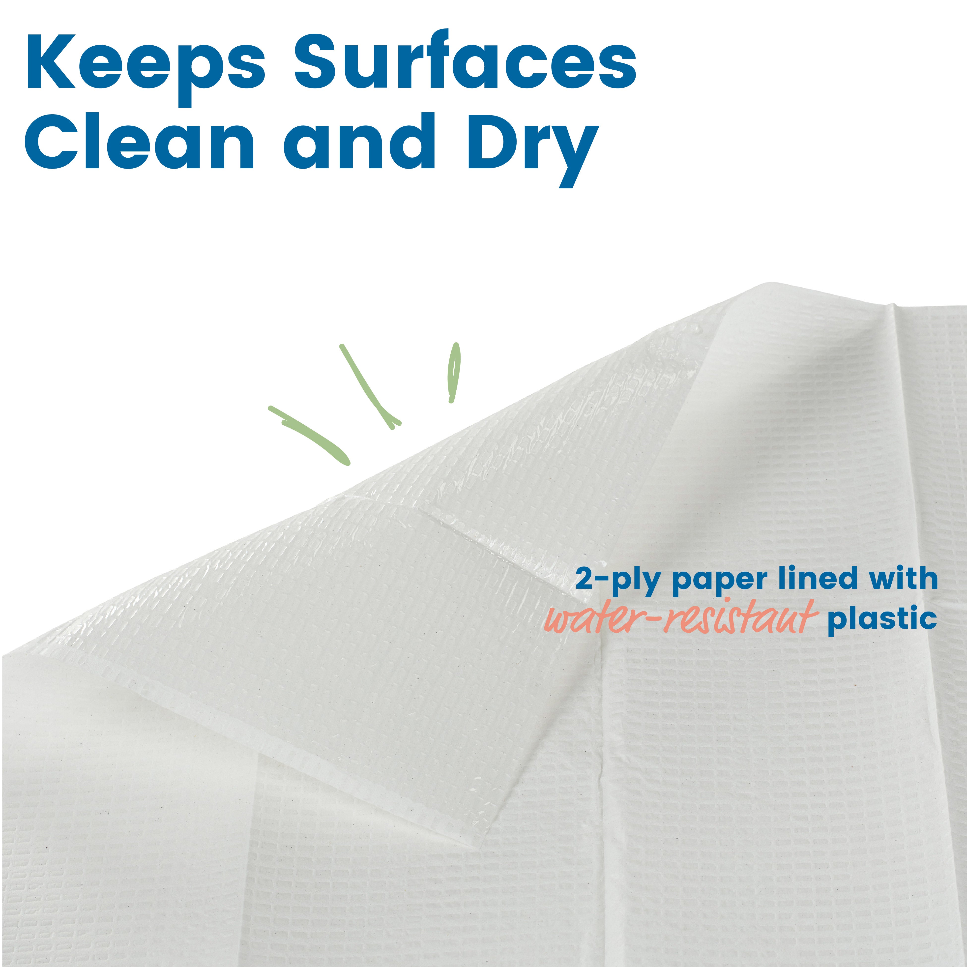 2-Ply Disposable Baby Changing Station Sanitary Liners 13in x 18in 500-Pack