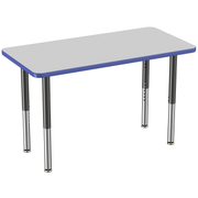 24" x 48" Rectangle T-Molding Activity Table with Adjustable Super Legs - Gray/Blue/Black