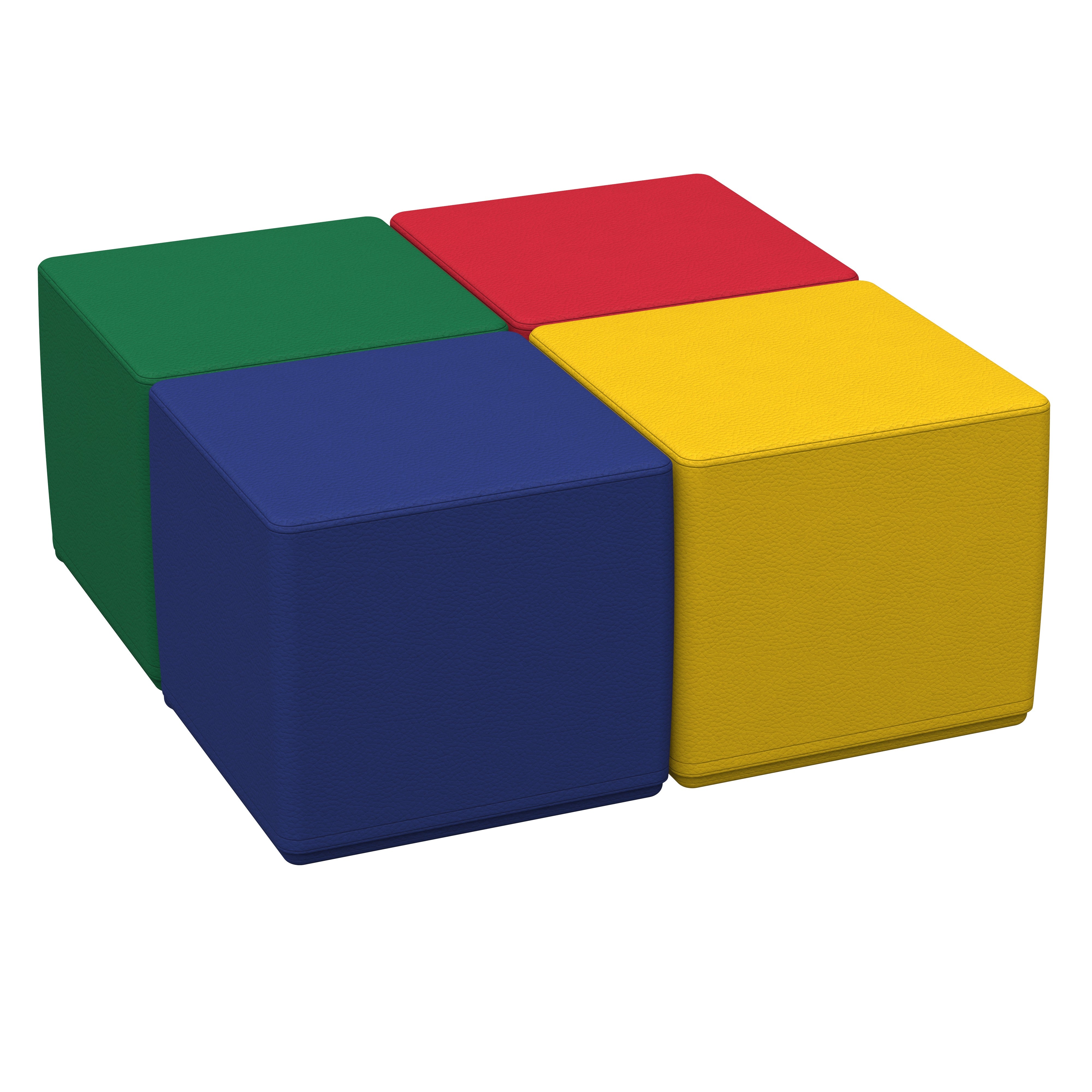 SoftScape 18" Square Ottoman 16" Height, 4-Piece - Assorted